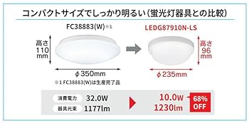 東芝　照明器具 TOSHIBA 東芝 LEDG85915(W) LED屋外小形シーリング 防雨形 蛍光
